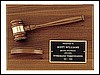 Gavel on Walnut Plaque (Position B, 9"x12")